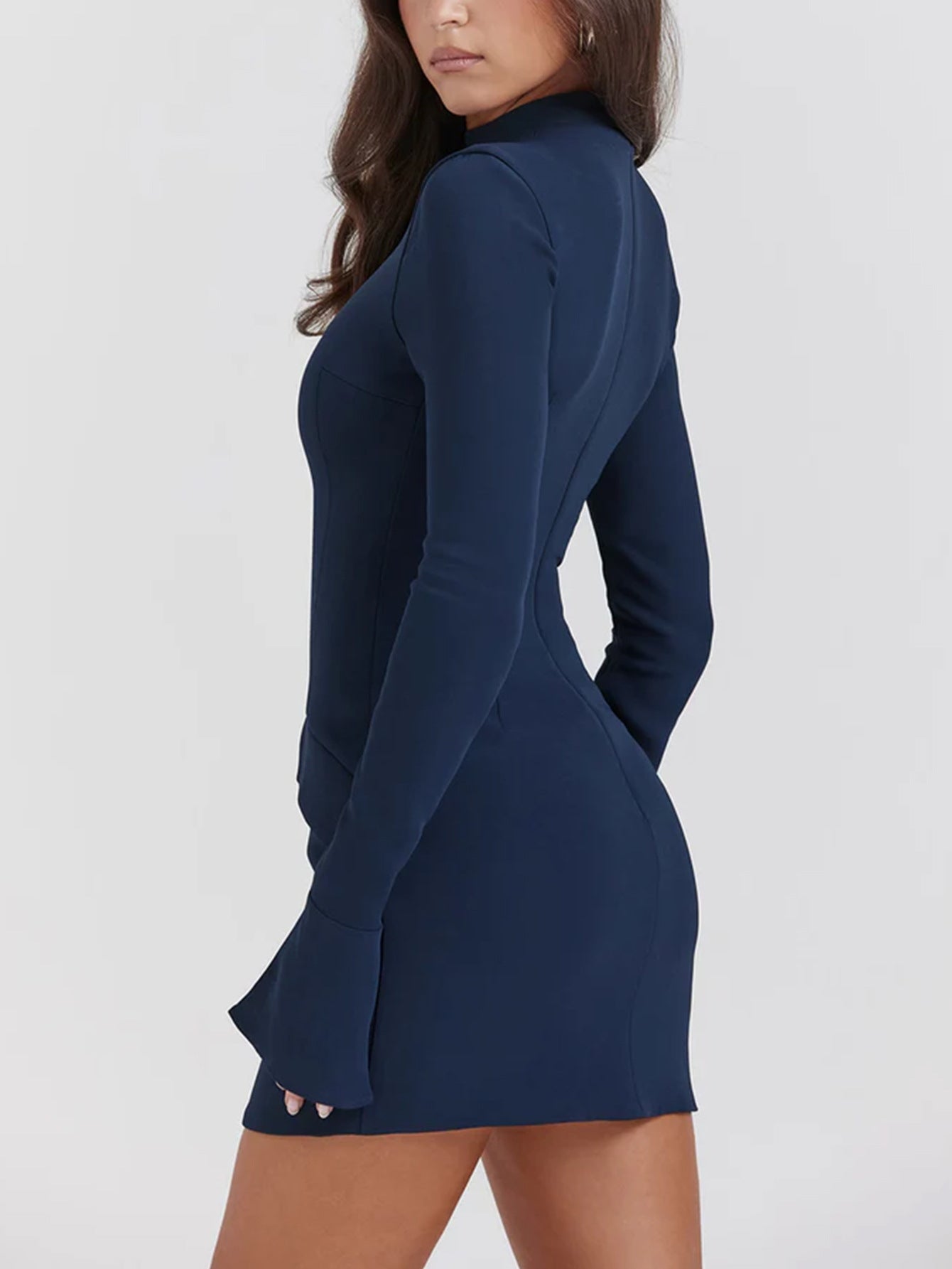 Fashion Sexy Chic Elegant Slim Long-Sleeved Bodycon Dress Women's Clothing 6