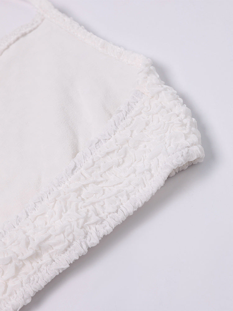 Women Sexy Mesh Patchwork Cutout Top and Skirt Two-Piece Set 9