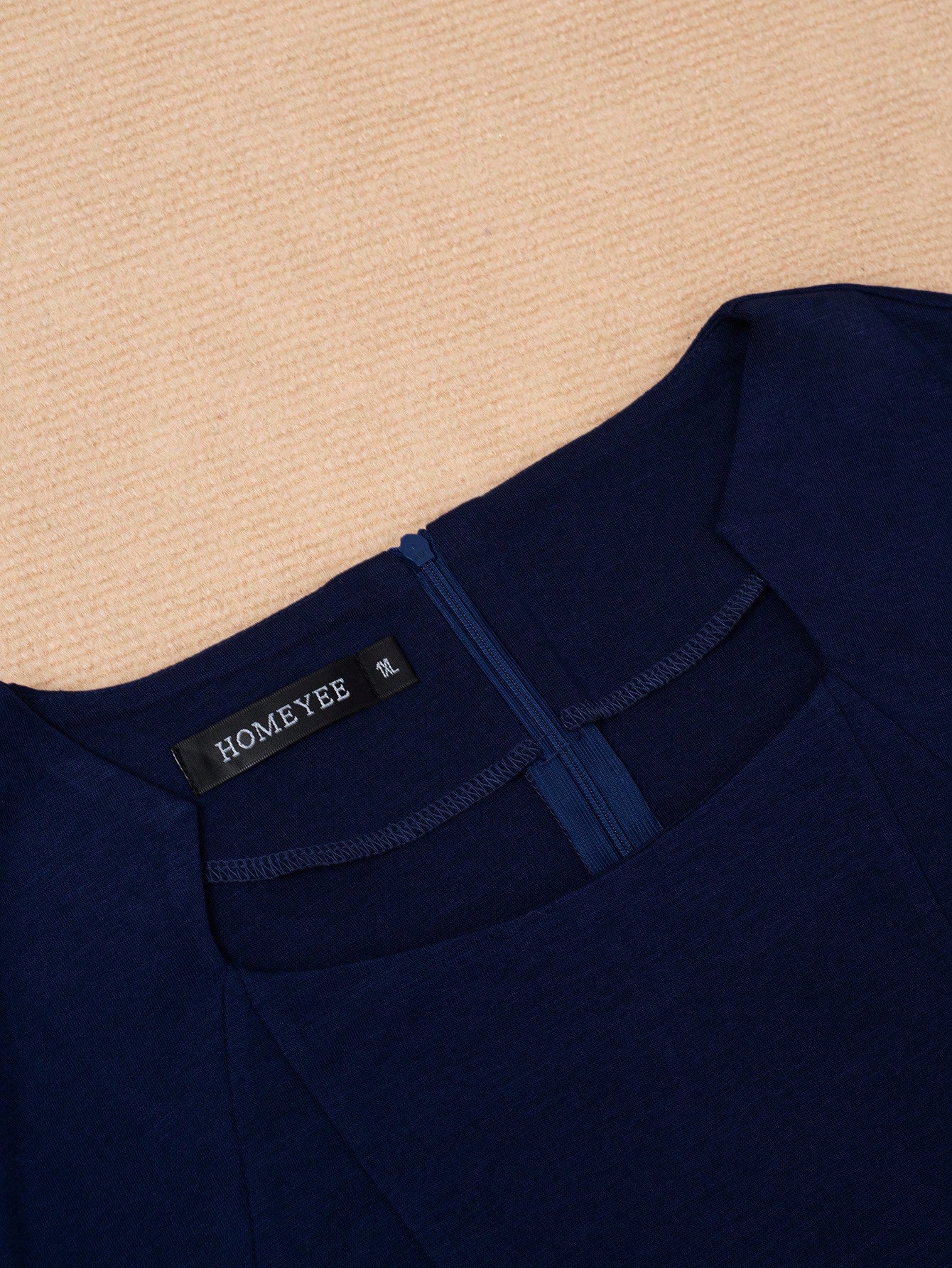 Plus Size Women's Solid Chic Elegant Fashion False Two-Piece Career Bodycon Dress 6