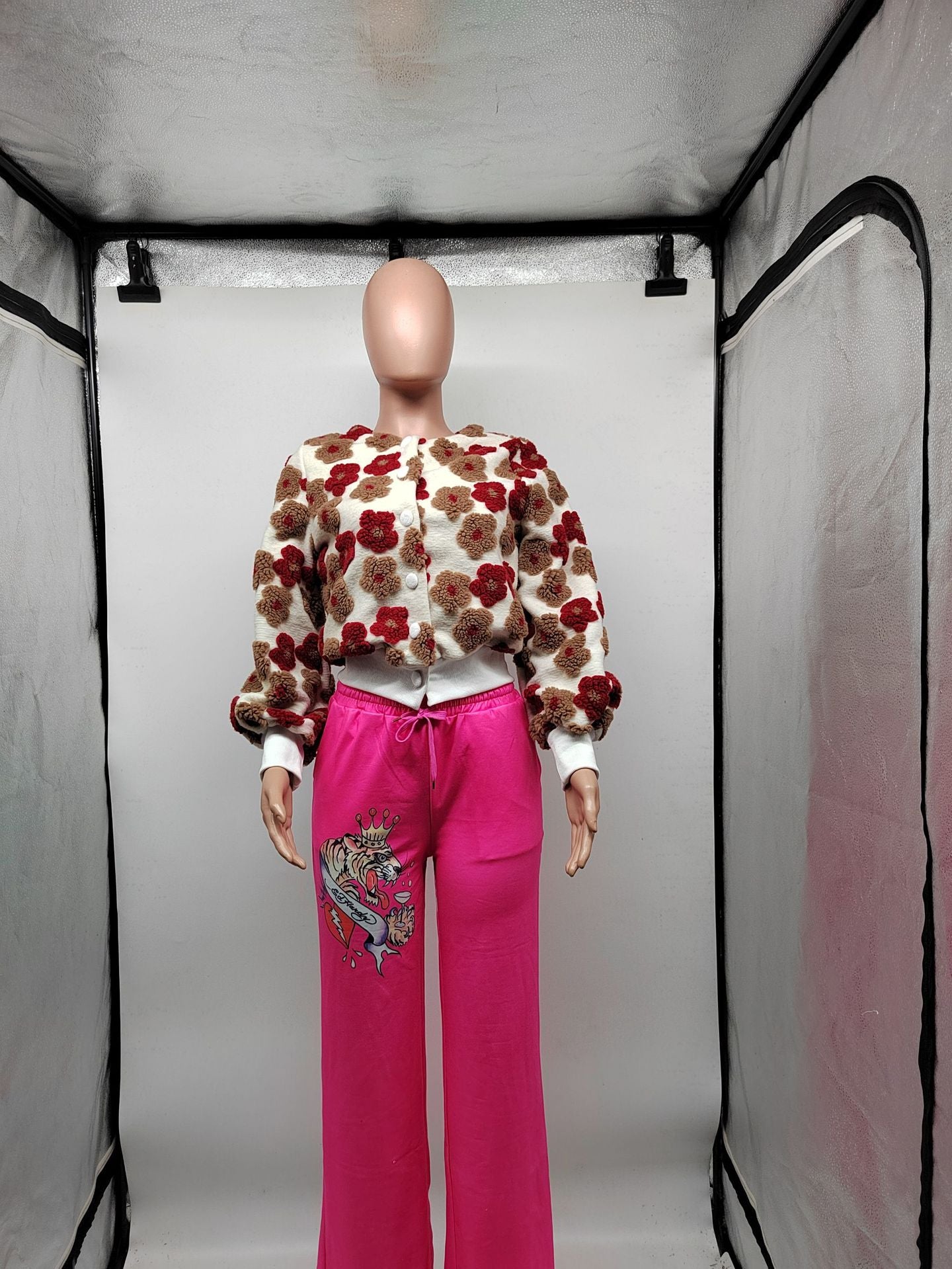 Women's Fashion Casual Jacquard Fleece Coat 8