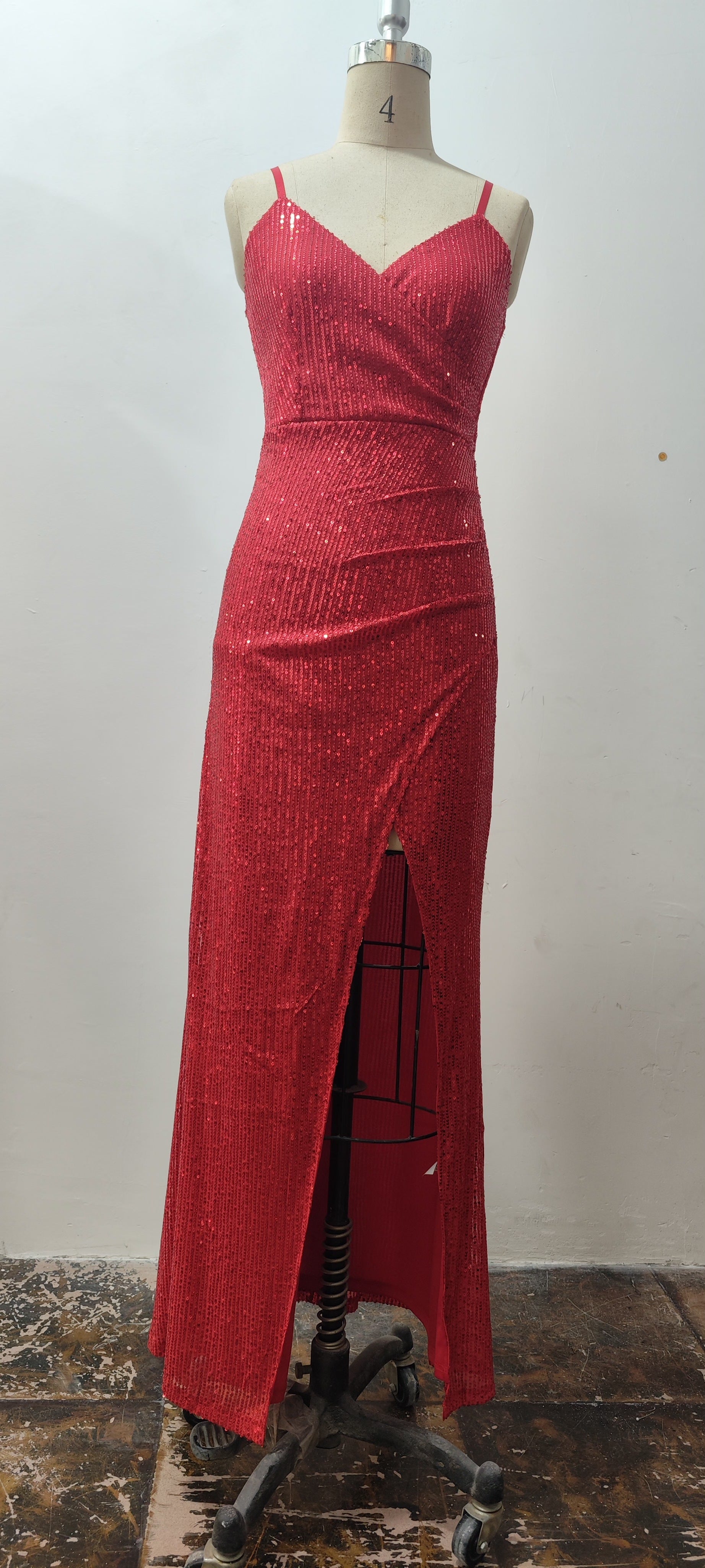 Summer Sequined Strap Formal Party Gown Sexy Prom Evening Dress 14