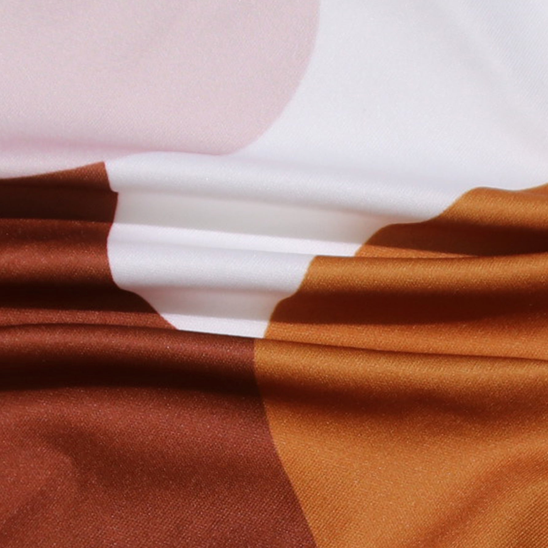 Women Turndown Collar Loose Irregular Print Jumpsuit 13