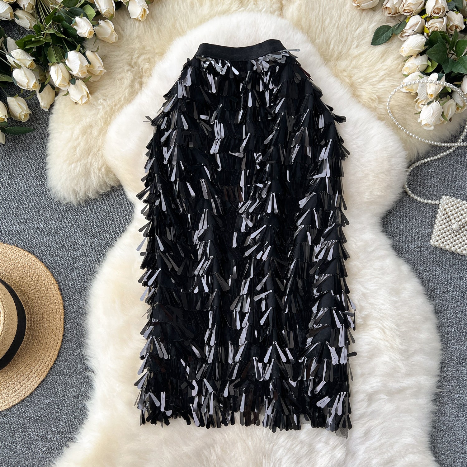 Women Summer Sequined Sparkling Skirt 3