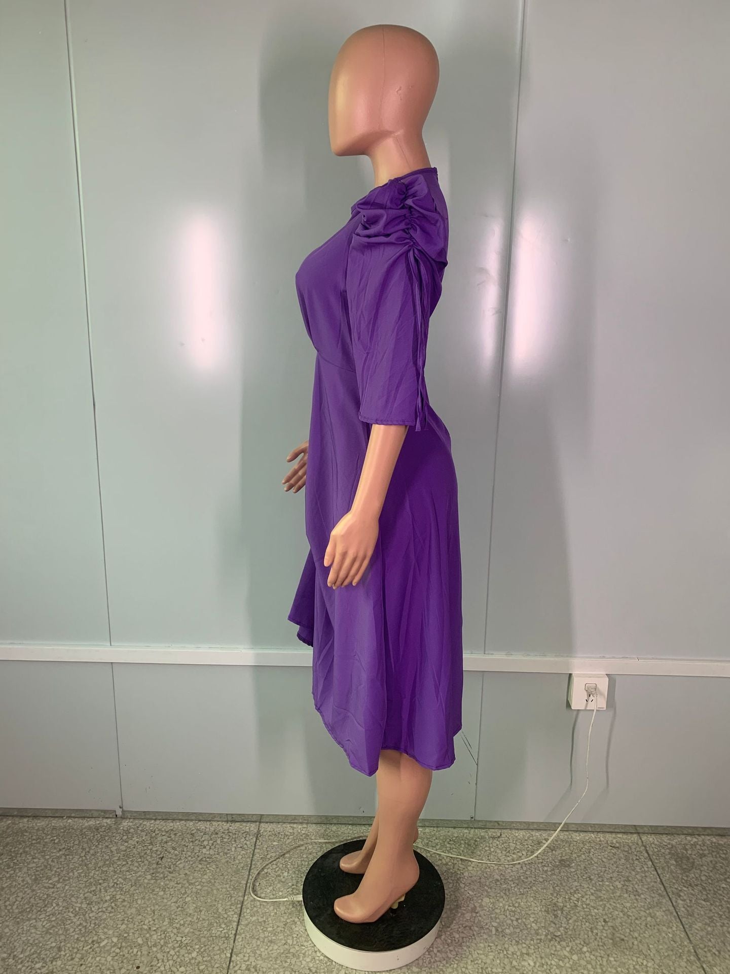 Women's Elegant Short Sleeve Ladies Dress 11