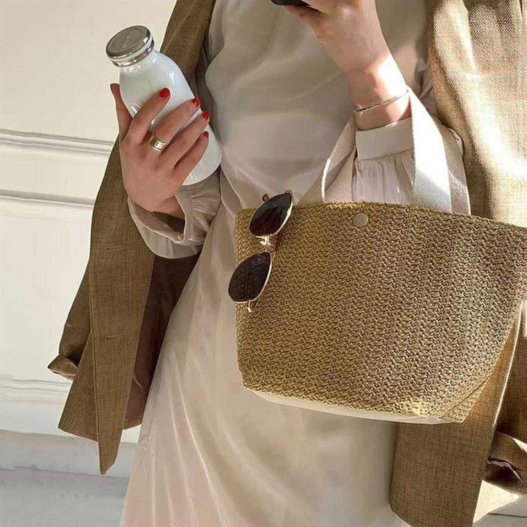 Ladies Beach Holidays Summer Rustic Tote Straw Bag 15