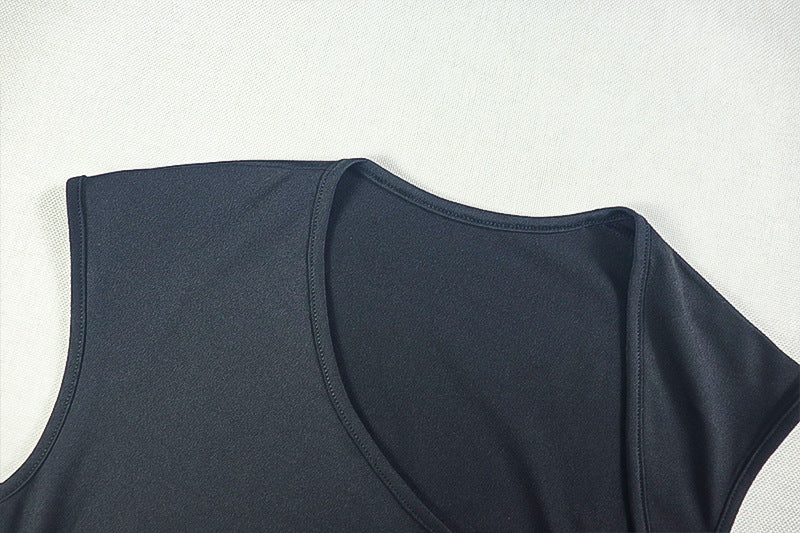 Women's Elegant Chic Solid Pleated Slit Slash Shoulder Long Dress 10