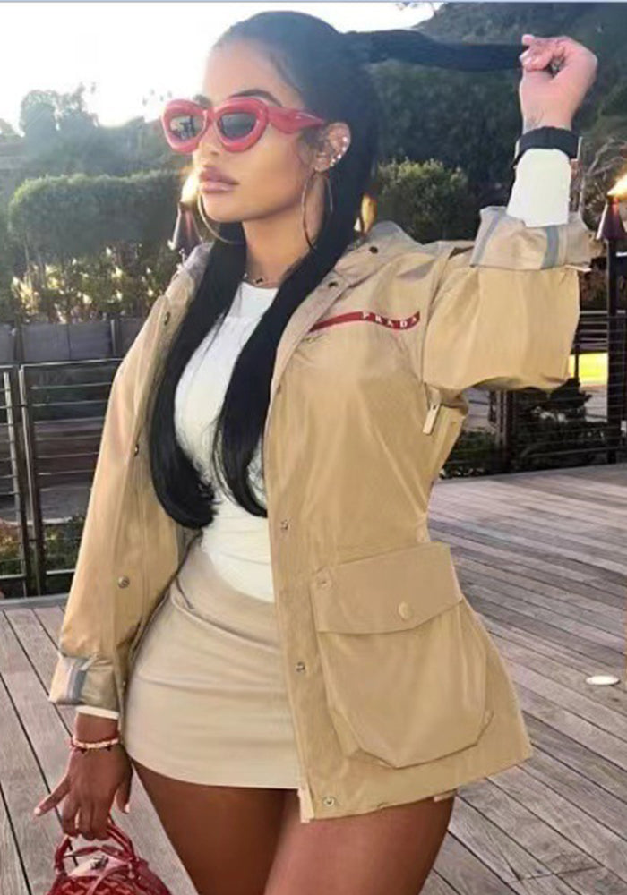 Autumn Winter Outdoor Jacket Fashion Letter Printed Coat