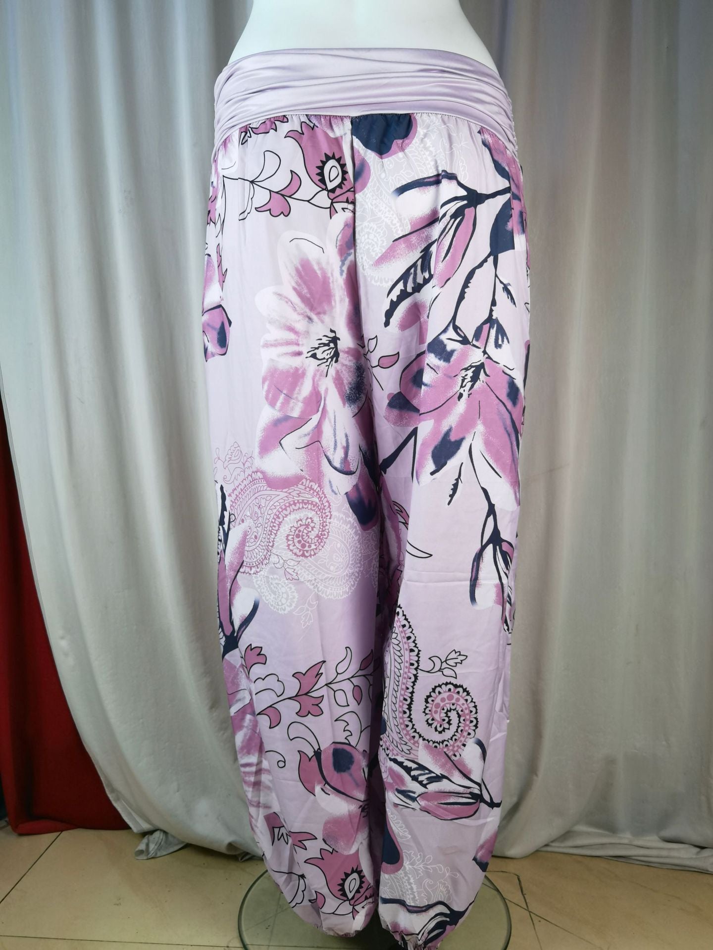 Women Printed Casual Wide-Leg Pants 61