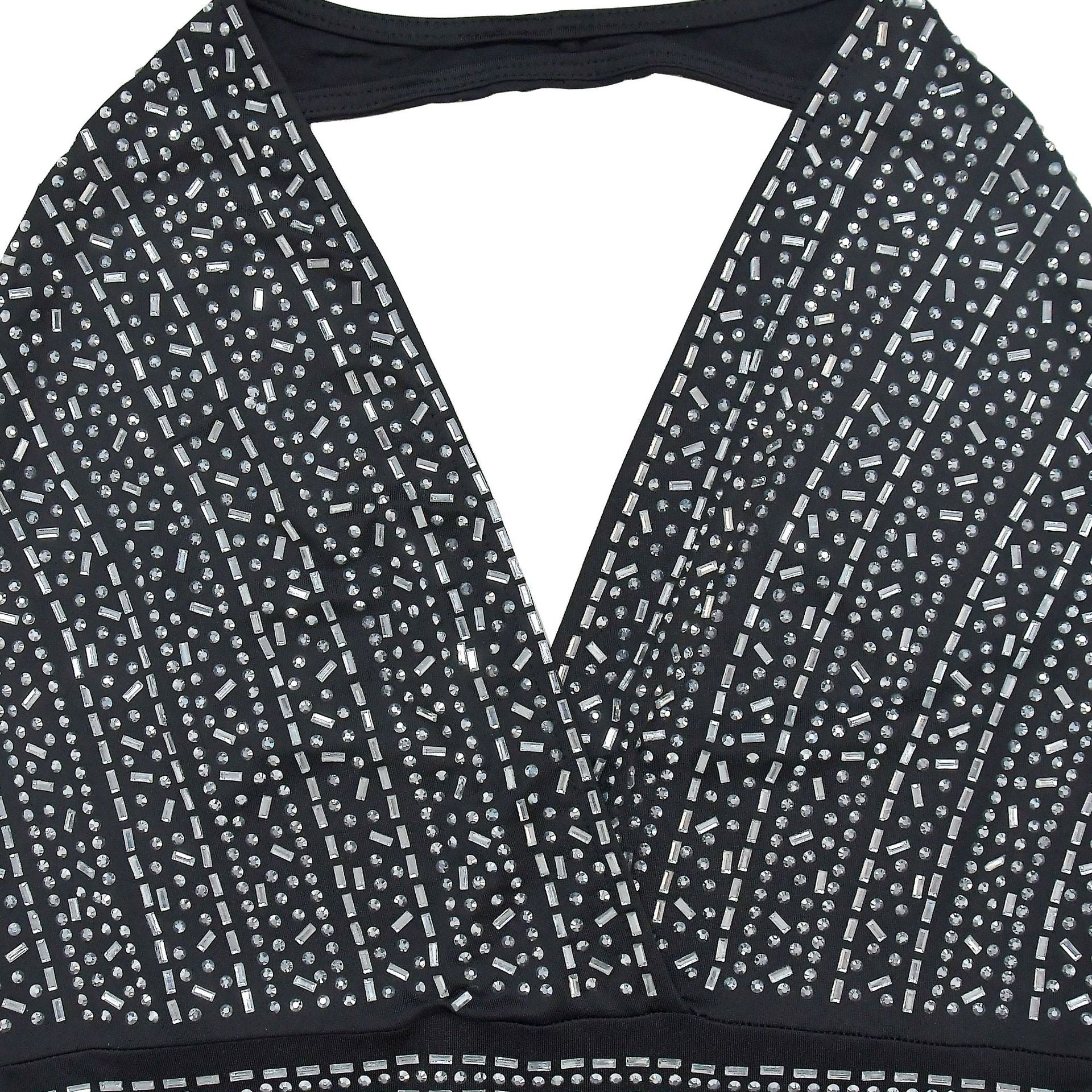 Women Solid mesh Beaded Sleeveless Maxi Dress 21