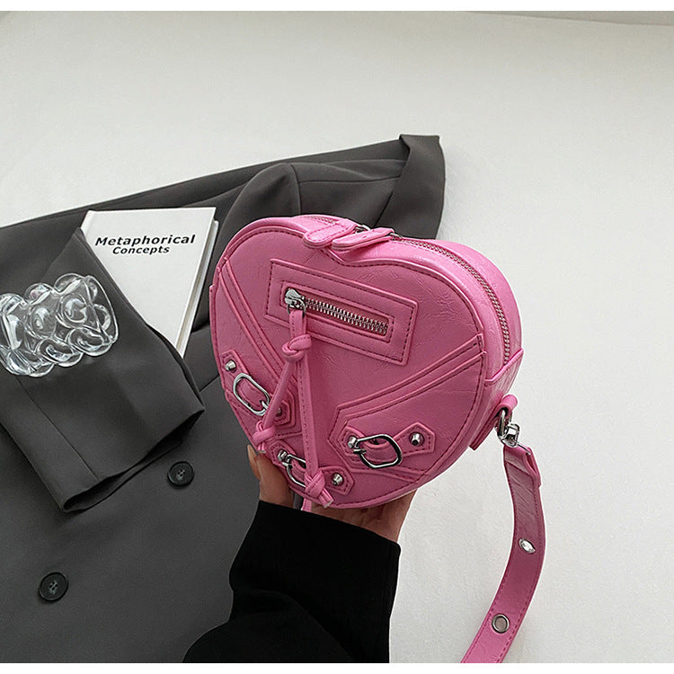 Fashion Heart Shape Bag Trendy Versatile Shoulder Bag 22
