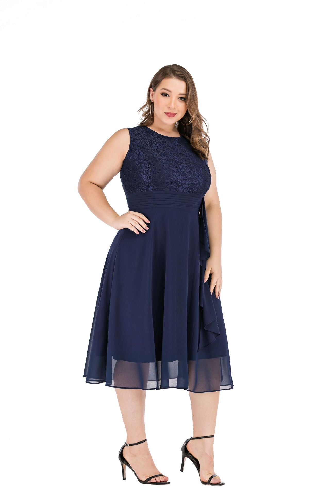 Women chiffon lace dress 68