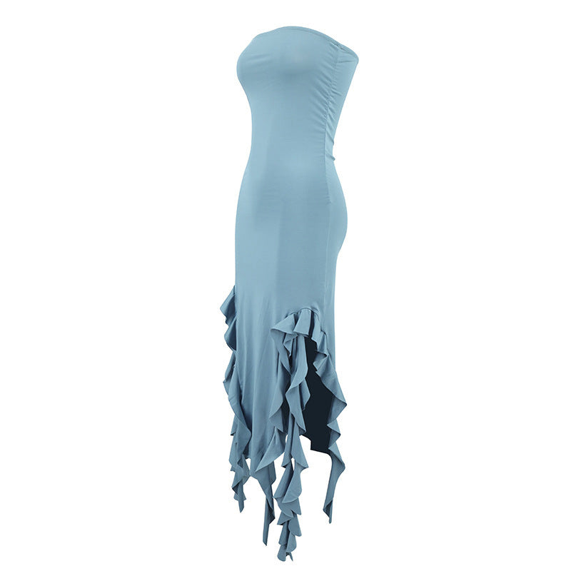 Summer strapless jellyfish sashes sexy dress women's clothing 42