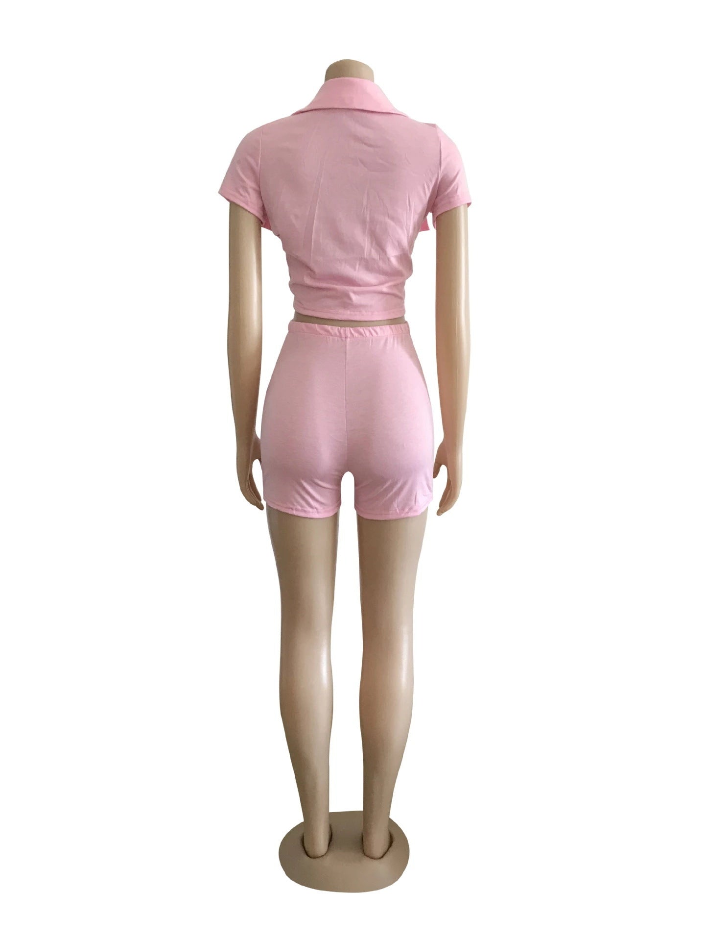 Women's Clothing Sexy Solid Color Lace-Up Suit 25