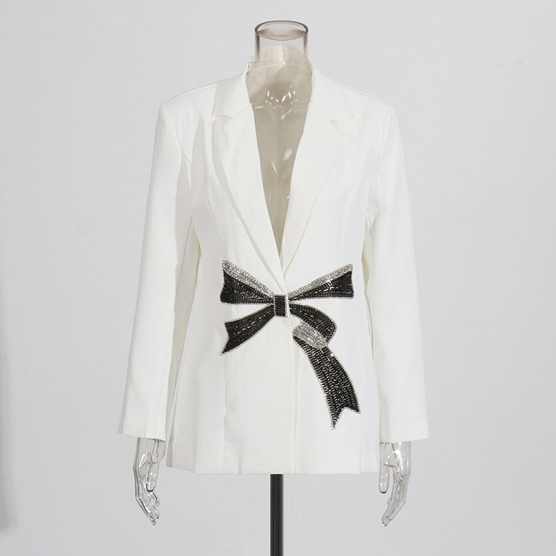 Bow Detail Casual Long-Sleeve Blazer 6