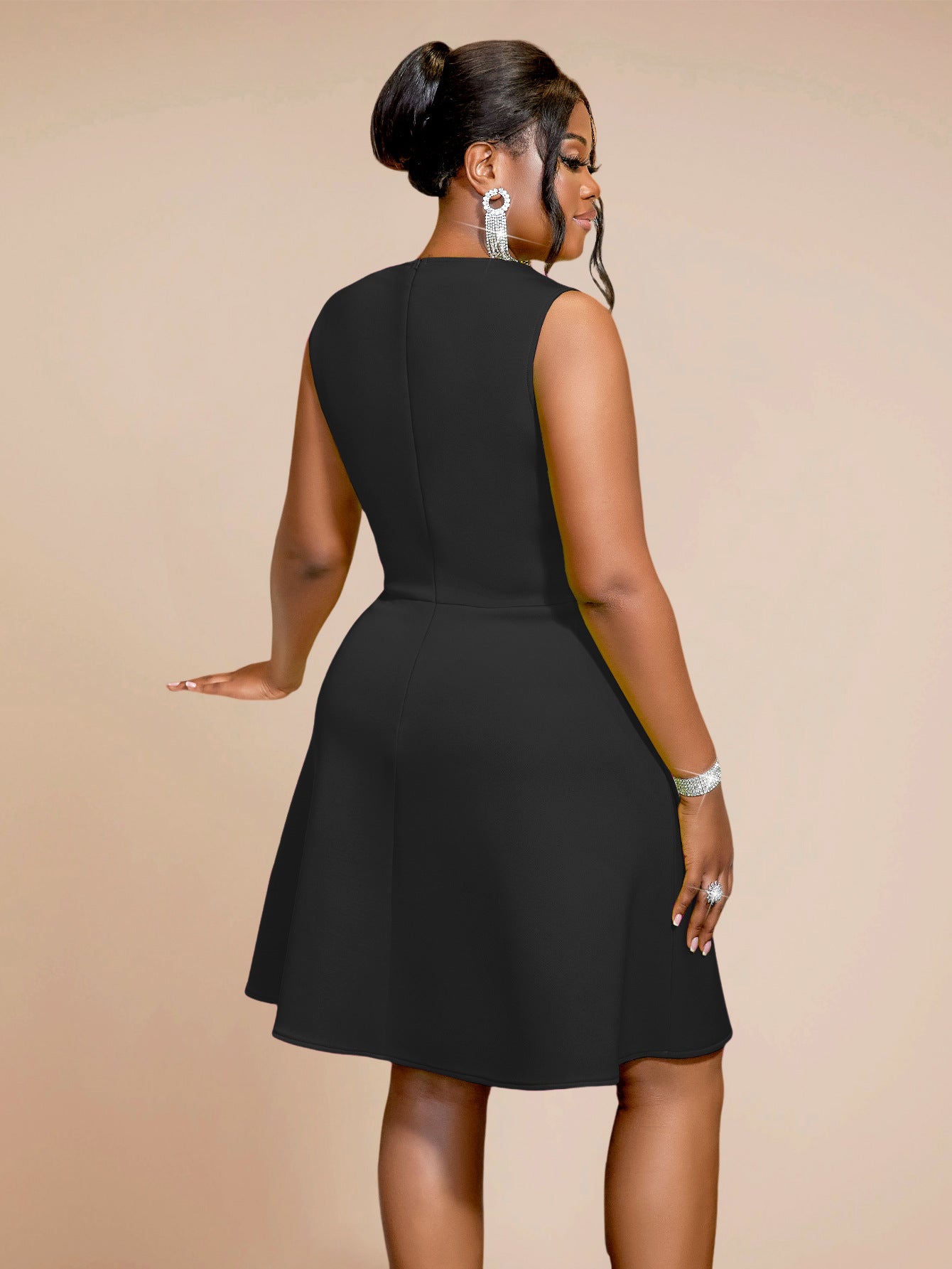 Women Flower Party Formal Party Sleeveless Dress 8