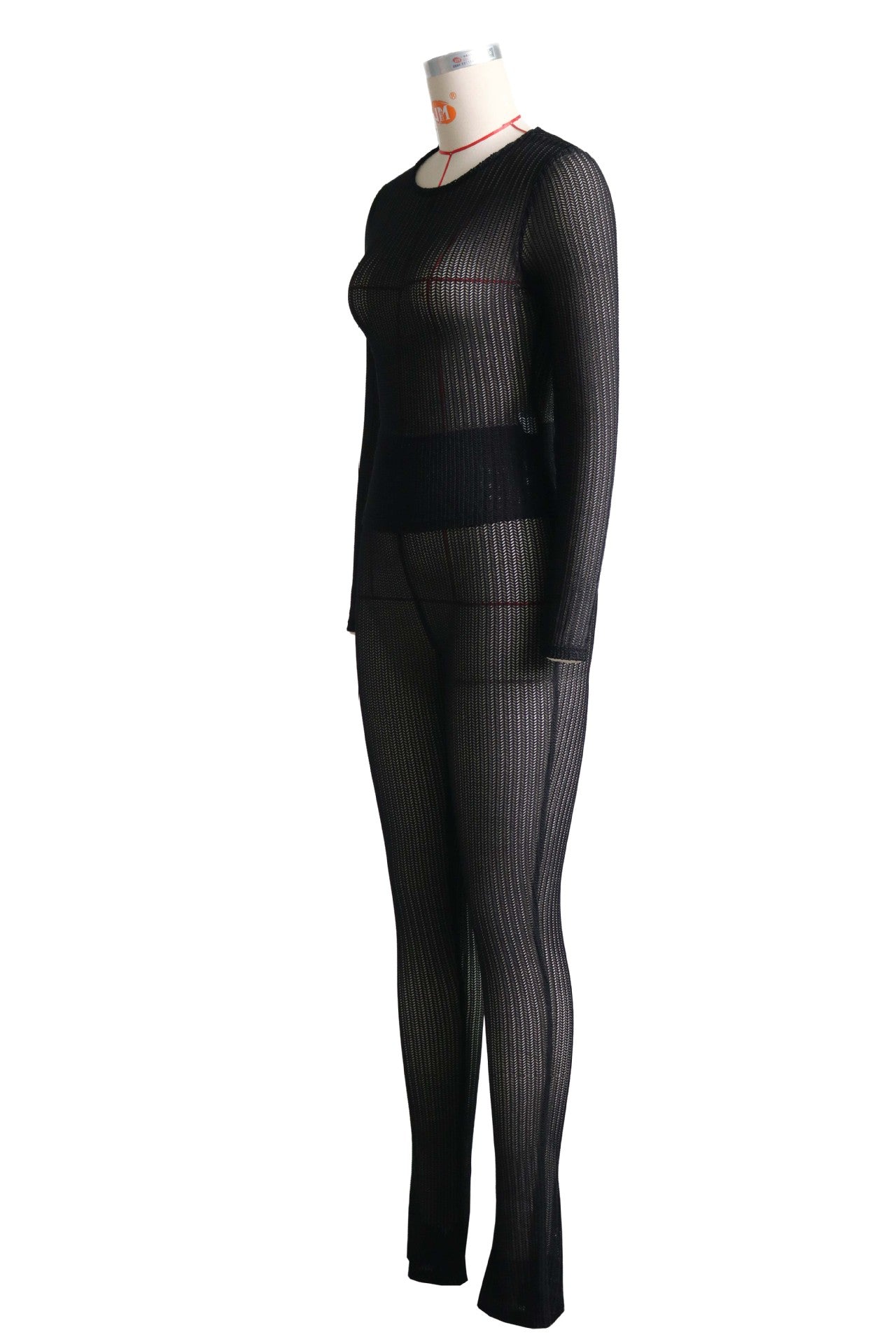 Women's Fashion Casual Sexy Hollow Round Neck Two-Piece Pants Set 18