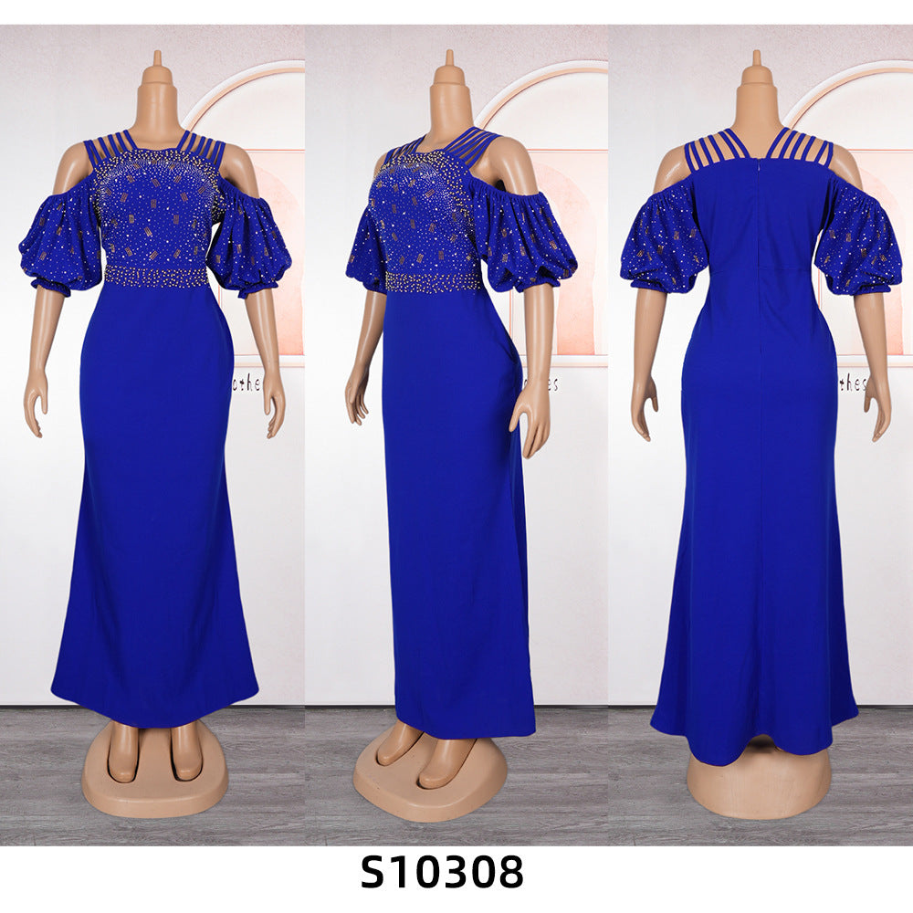 Plus size African Women formal party party dress 8