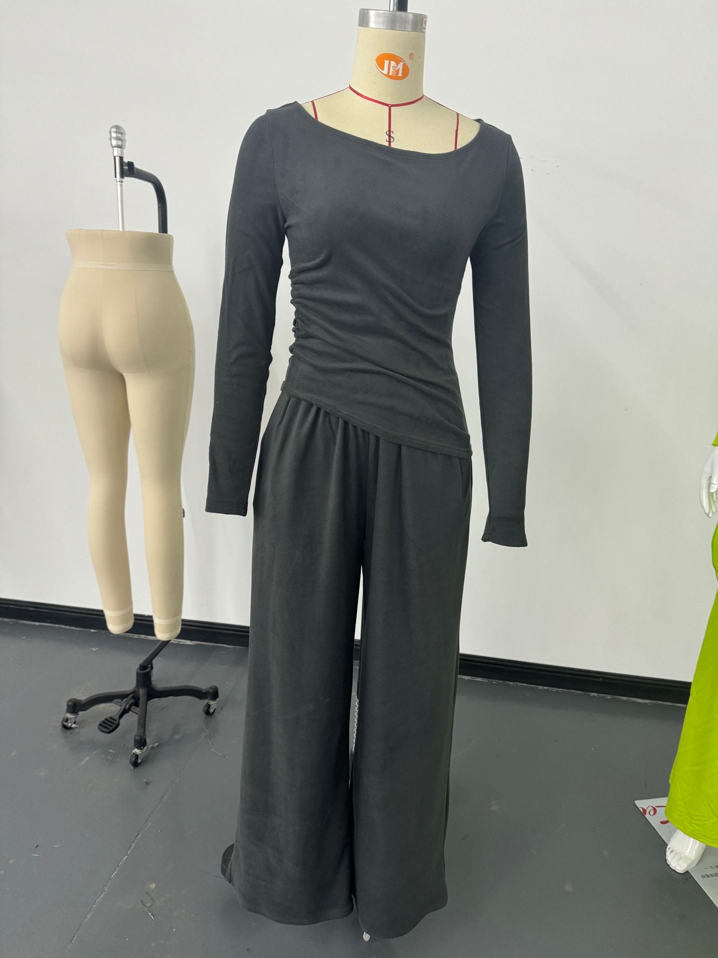 Women autumn and winter two-piece suit solid long sleeve casual wide-leg Pants two-piece suit 12