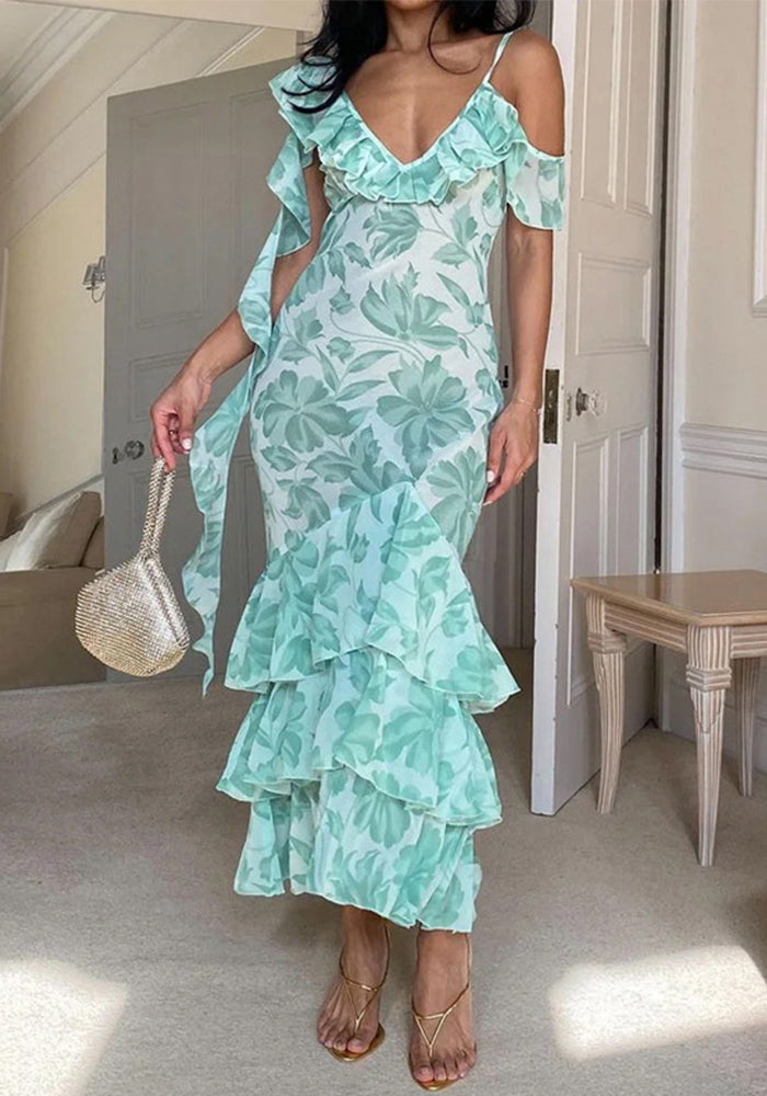 Summer Summer Elegant Sleeveless V Neck Long Dress Slim Dress