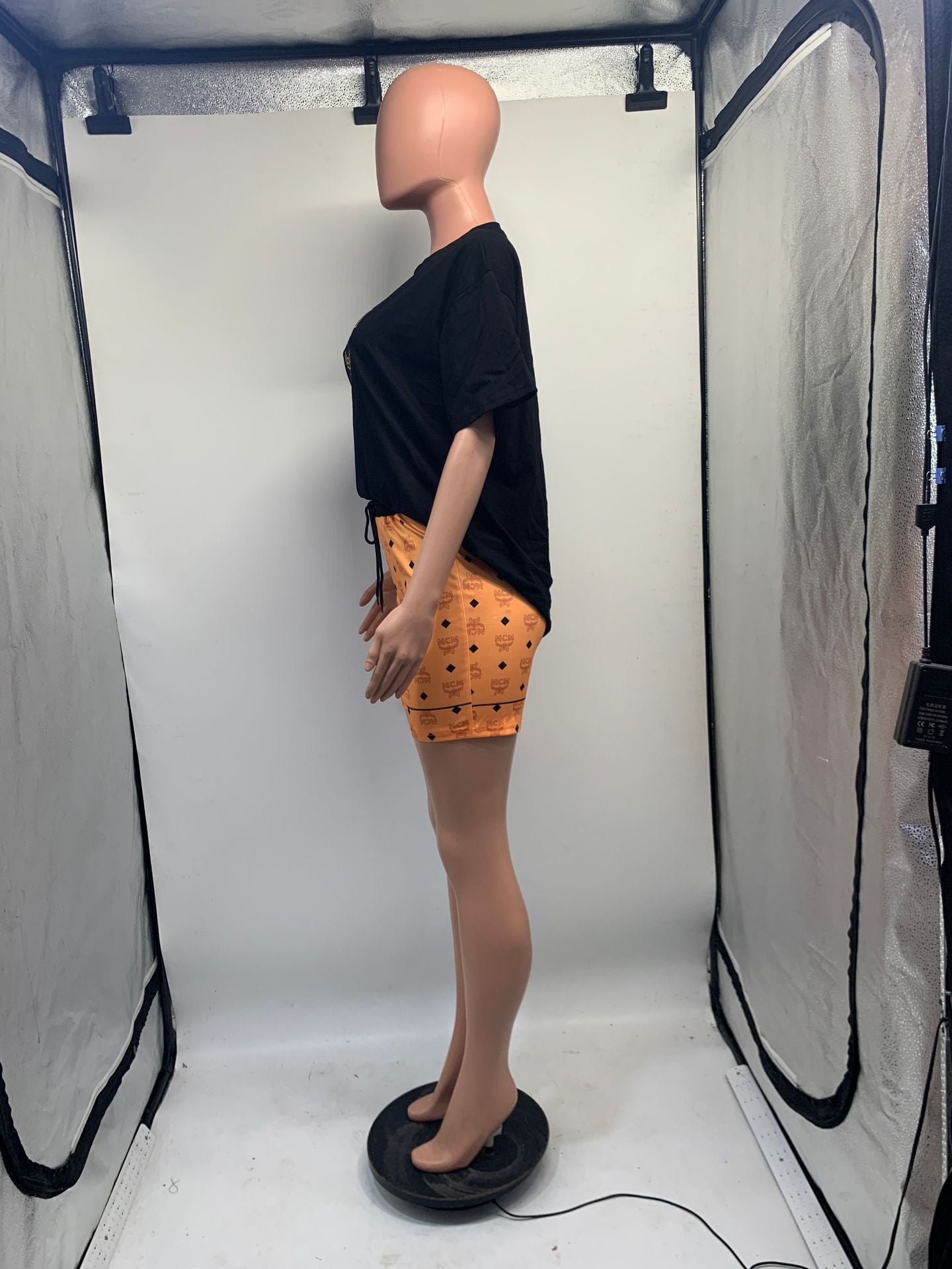 Women Printed Short Sleeve Top and Short Two-Piece Set 17