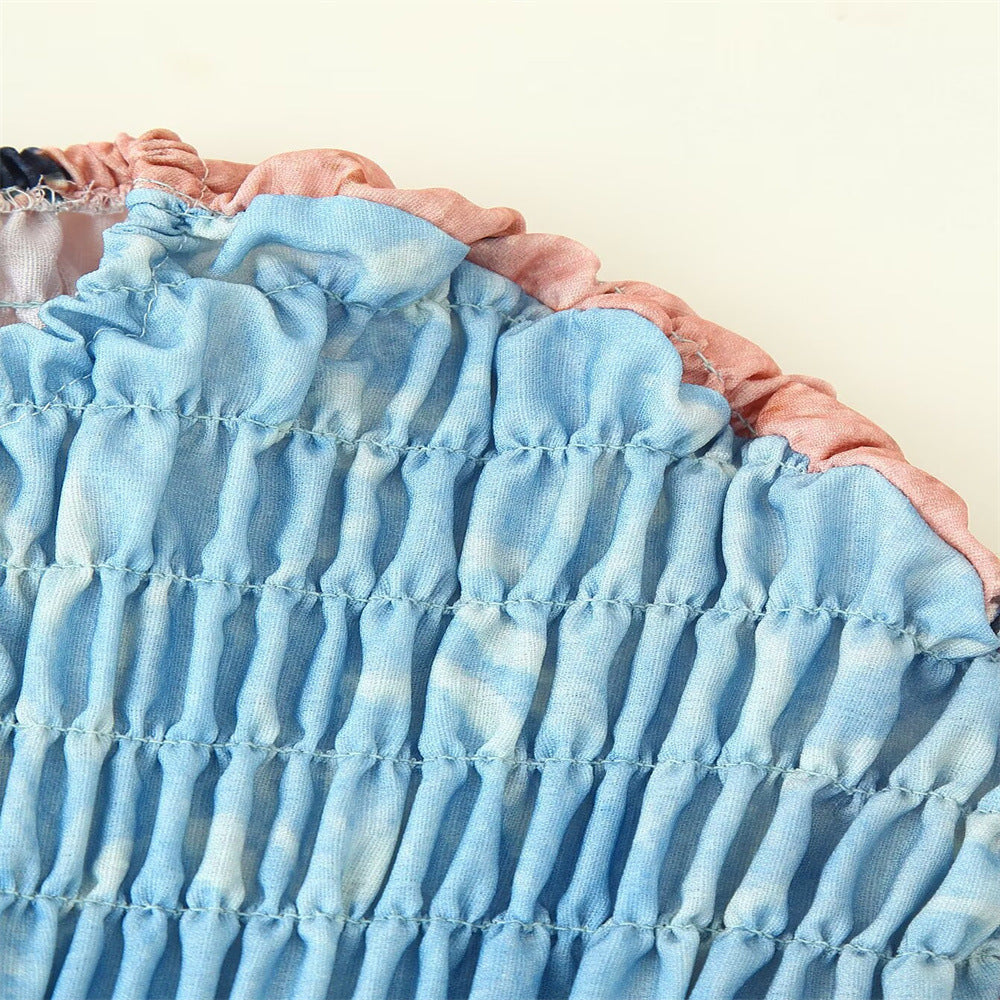 Summer Women's Print Chic Slim Waist Sleeveless Casual Dress 10