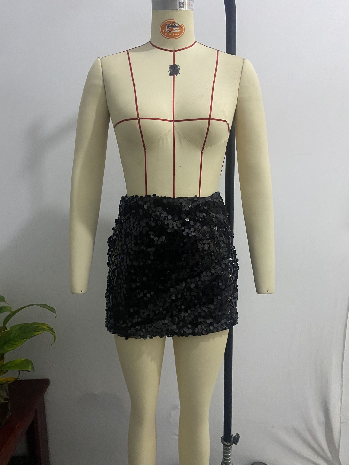 Sexy sequin bodycon short skirt 26