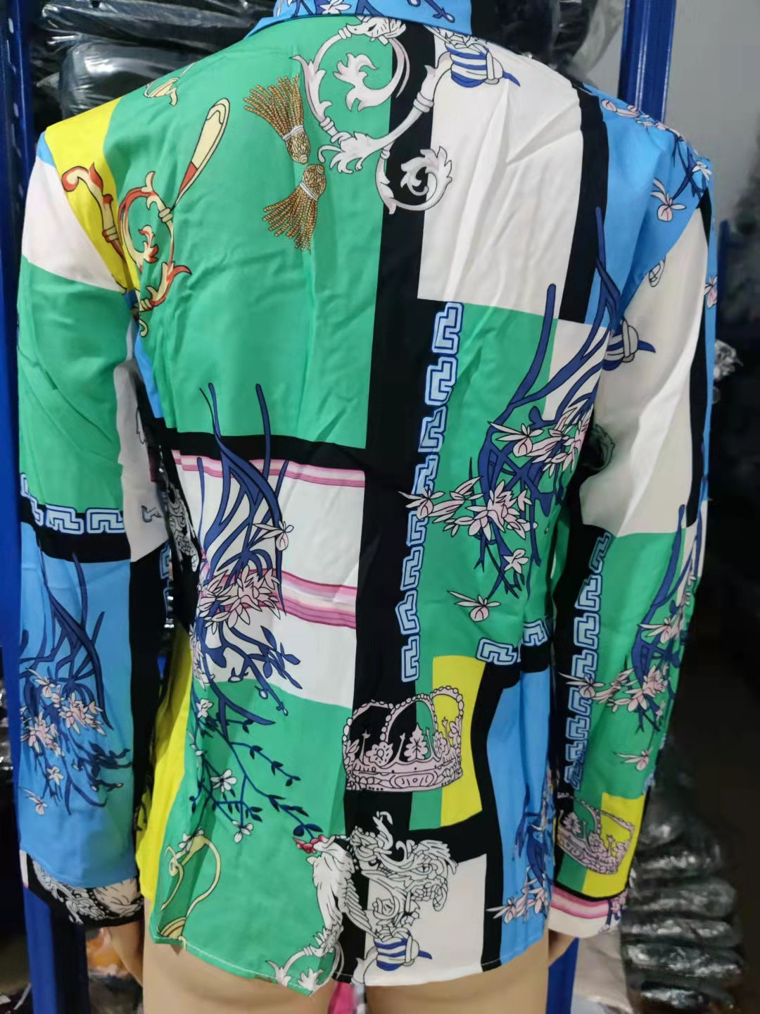 Women long-sleeved elegant printed shirt 33