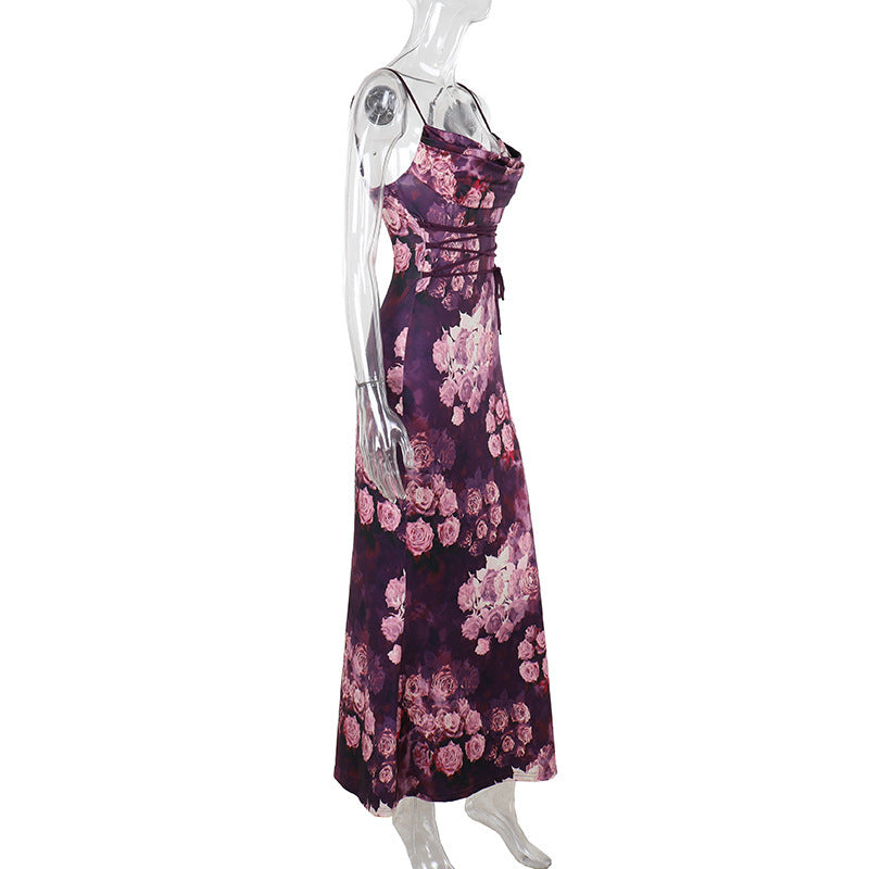 Women Sexy Pocket Neck Bodycon Sling Dress 8