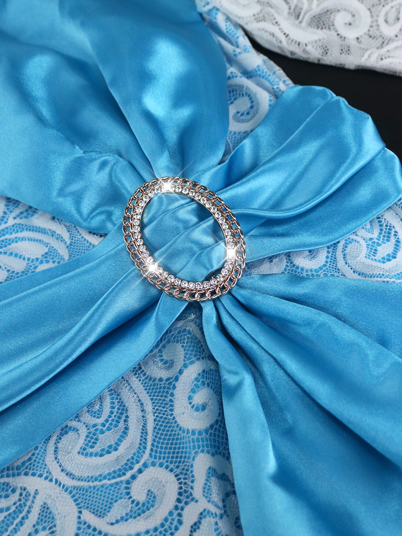 Sexy See-Through Lace Long Sleeve Formal Party Bow Evening Dresses 8