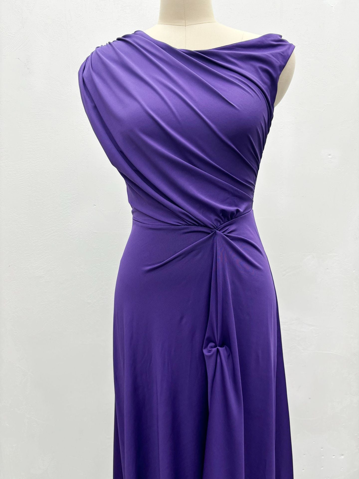 Summer African Women's Solid Color Slash Shoulder Slim Waist Evening Dress 14