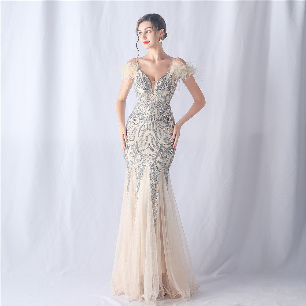 Plus Size Women Formal Party Fishtail Evening Dress 17