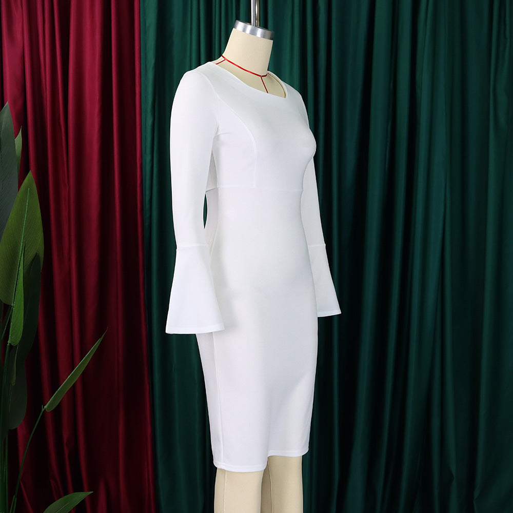 Women's Autumn Fashion Chic Elegant Africa Plus Size Bodycon Dress 17