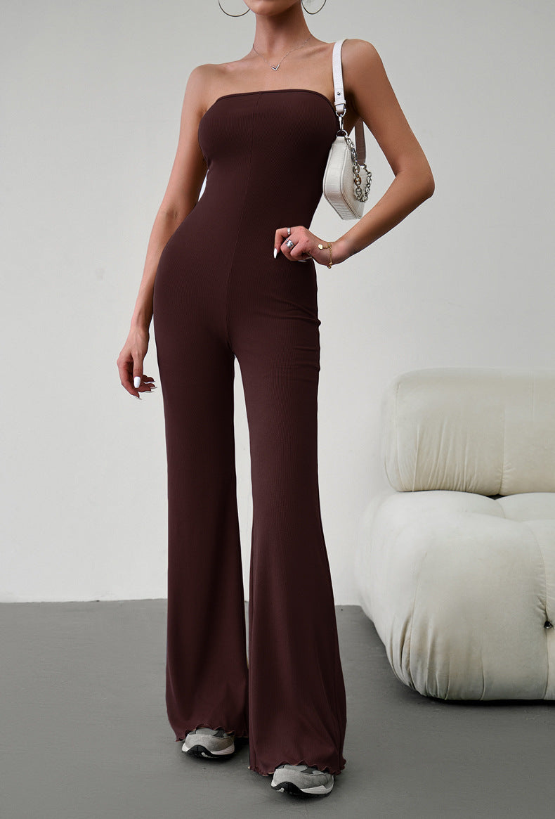 Women Sexy Strapless Jumpsuit 3
