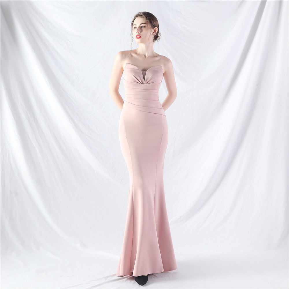 Women Sexy Off Shoulder Satin Evening Dress 8