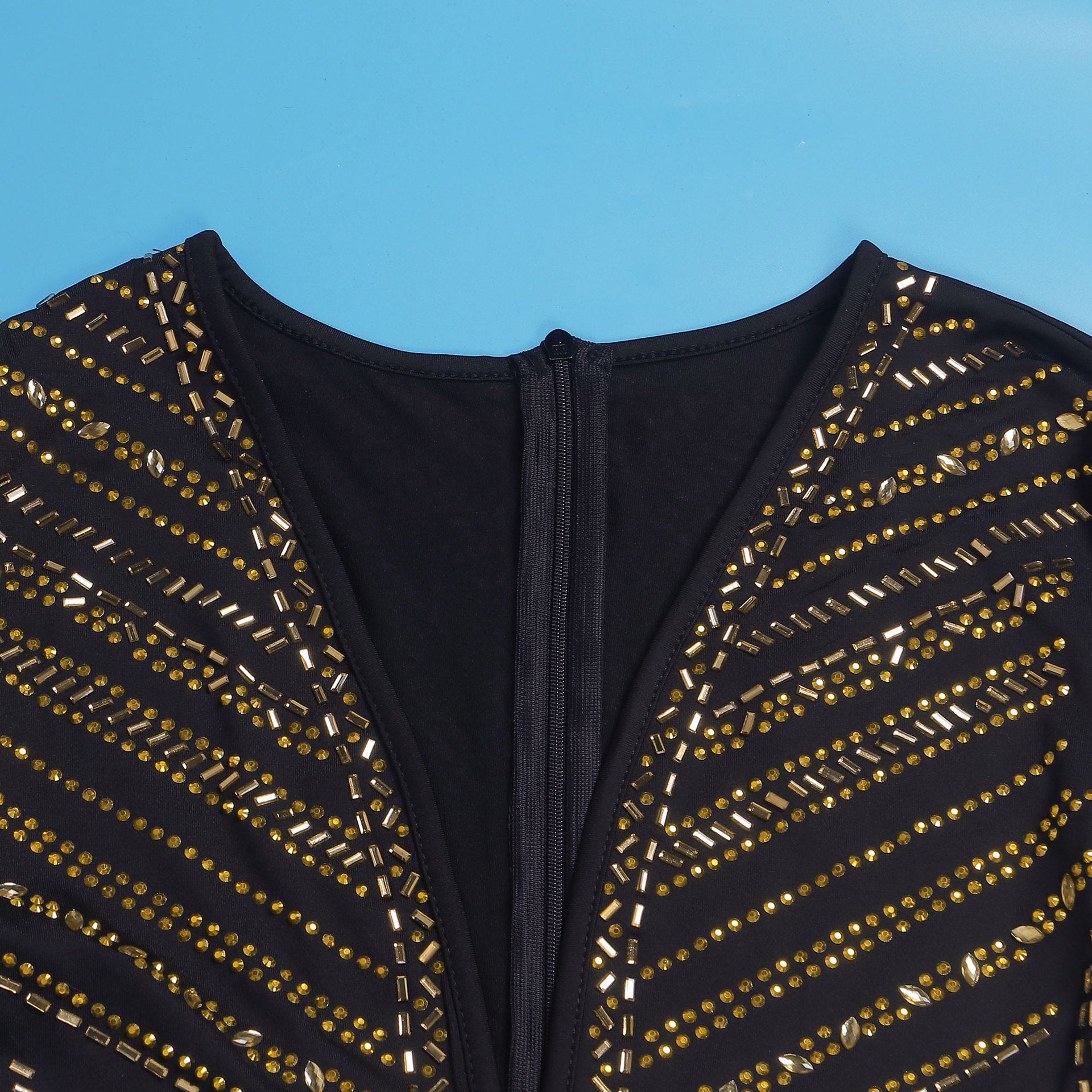 Women Sexy Beaded V-Neck Stretch Jumpsuit 29