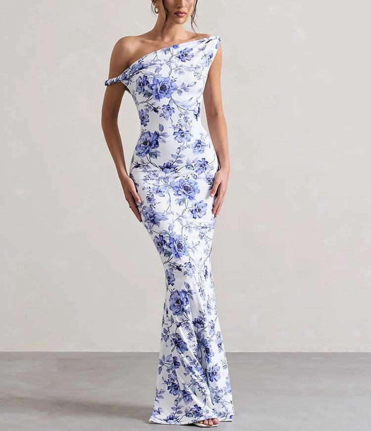 Women Sexy Strap Bcakless Leopard Maxi Dress 3