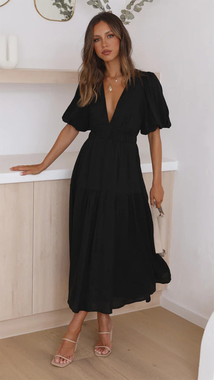 Women Casual Trendy Summer V Neck Dress 29