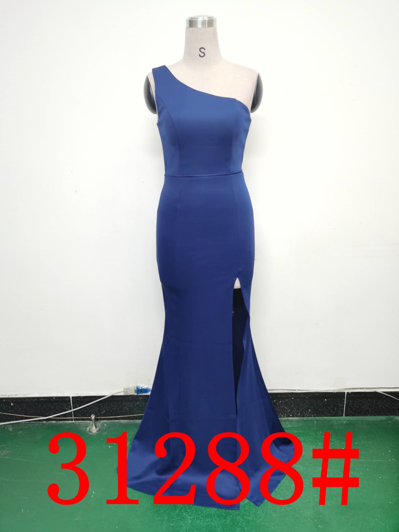 Women Elegant Satin Slit Formal Party Evening Dress 22