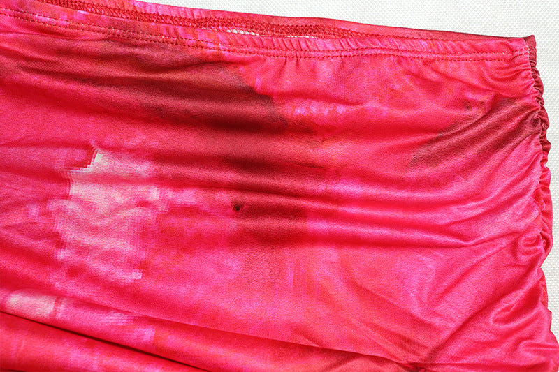 Summer Fashion Women's Sexy Printed Strapless Vest Skirt Trendy Two Piece Set 12