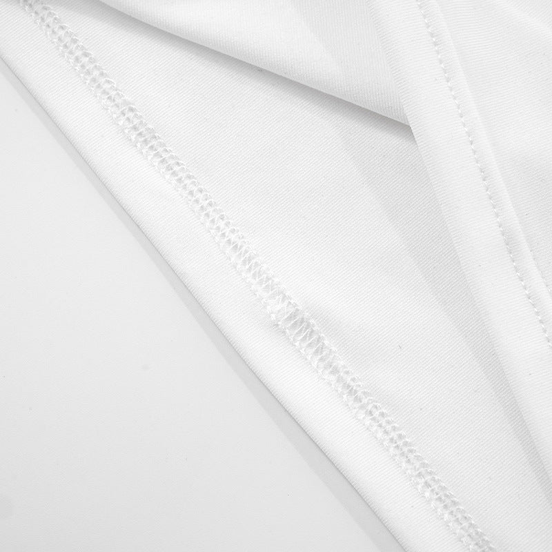 Women Spring and Summer Round Neck Contrast Color Top and Shorts Two-Piece Set 20