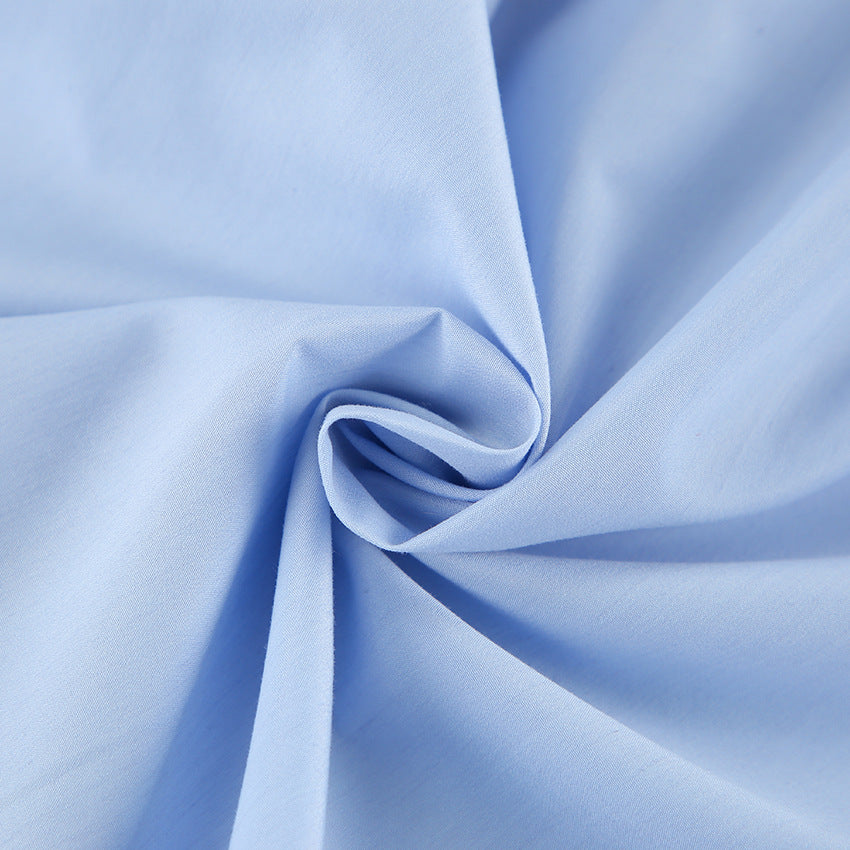 Women autumn and winter blue Turndown Collar Bell Bottom sleeve Shirts 19