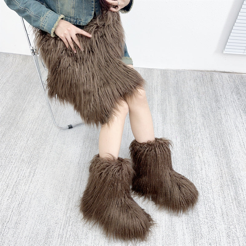 Fashion Girl Furry Messenger Bag 44