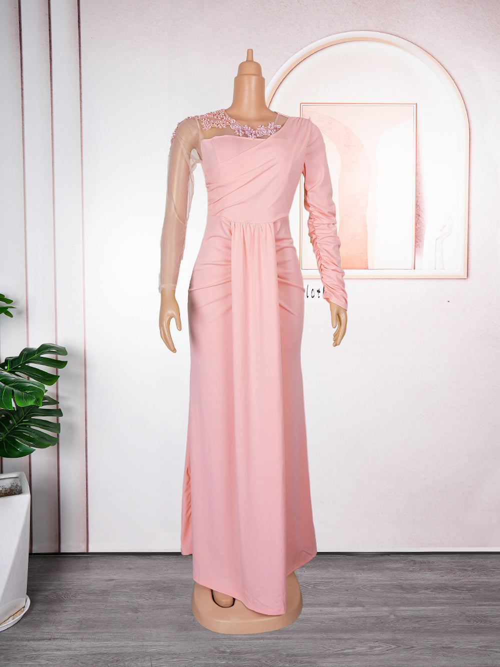 African Women Long Sleeve Formal Party Maxi Dress 15