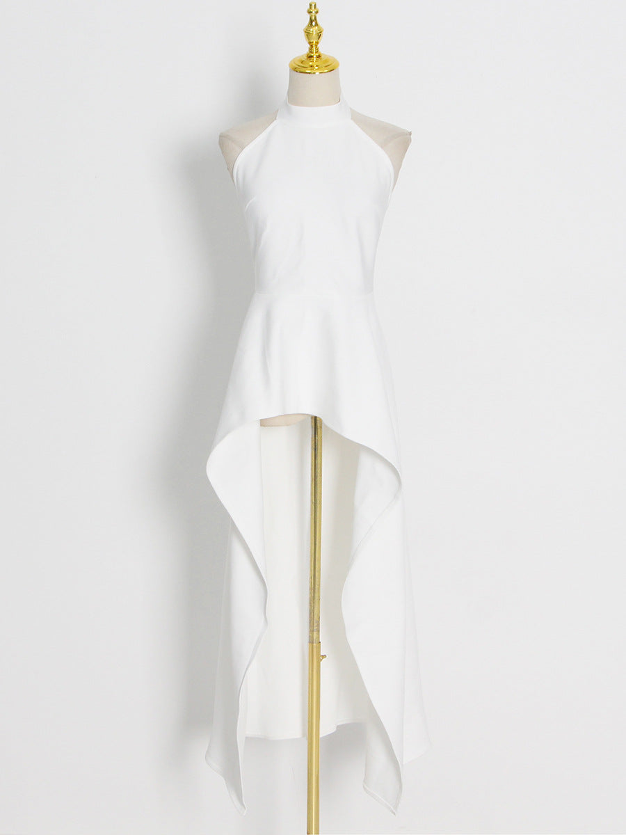 Fashion Two-Piece Spring Round Neck Sleeveless Slim Waist Irregular Two Piece Set 13