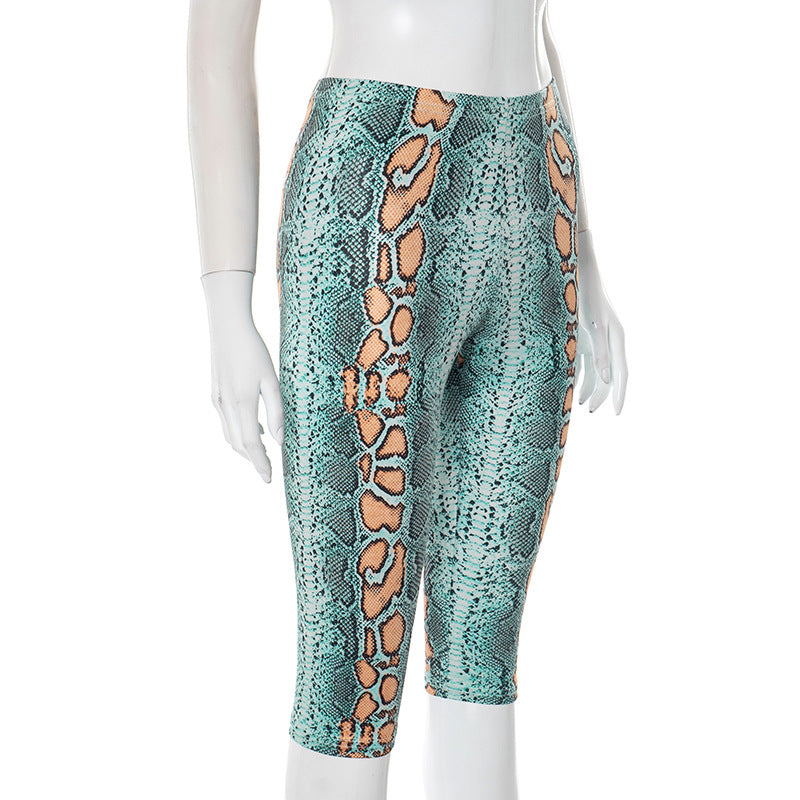 Women's Sexy Print Tight-Fitting Five-Point Straight Shorts 6