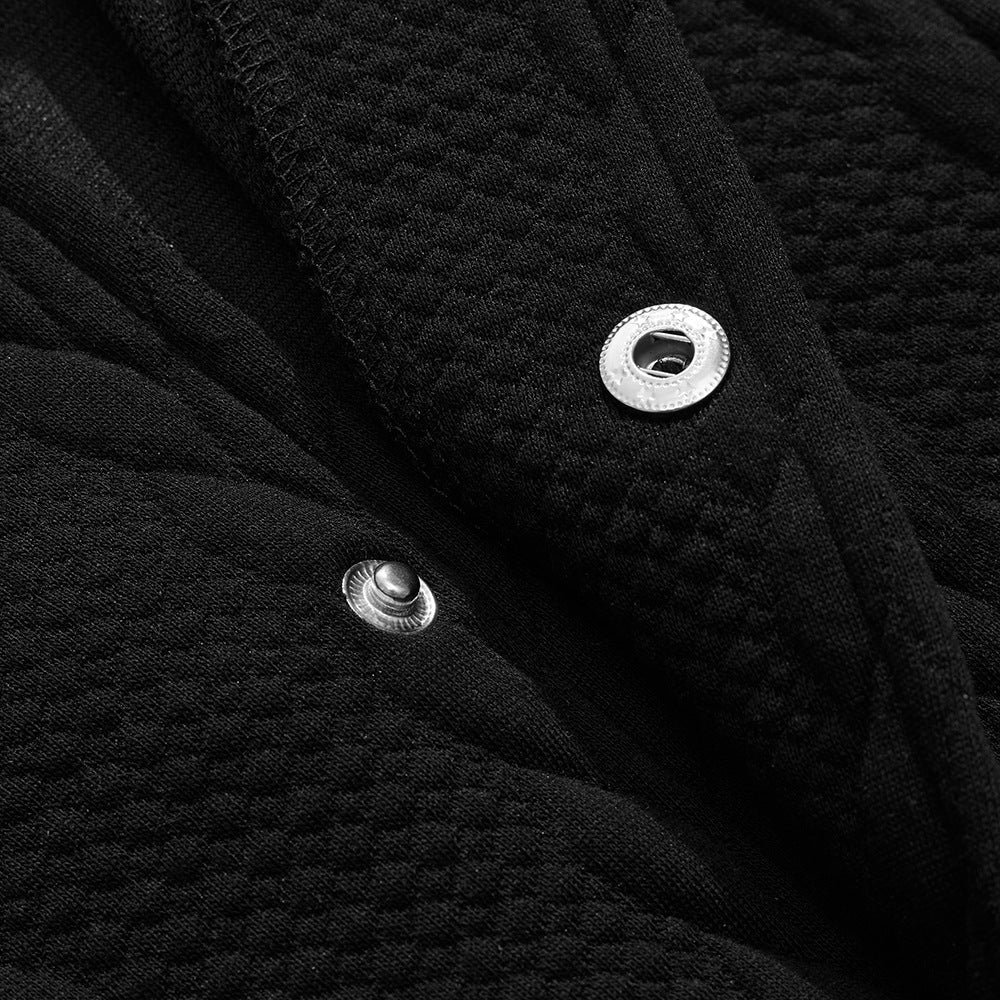 Men's jacquard trendy Solid baseball Coat 26