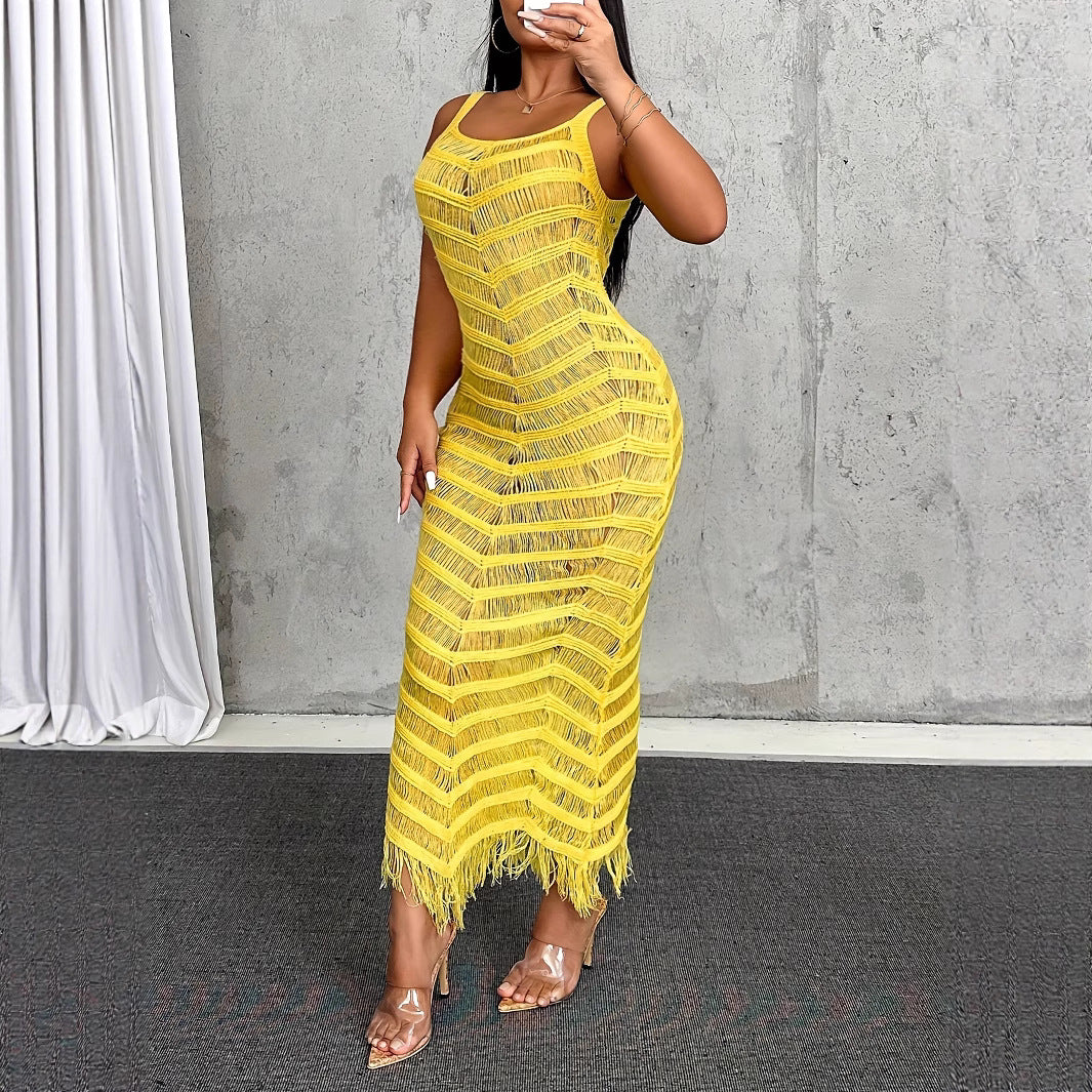 Women Suspender Sweater Dress