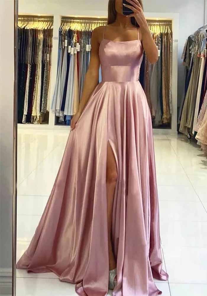 Women Bridesmaid Dresses Sexy Slit Prom Evening Dresses（Processing time need 3-6 days）