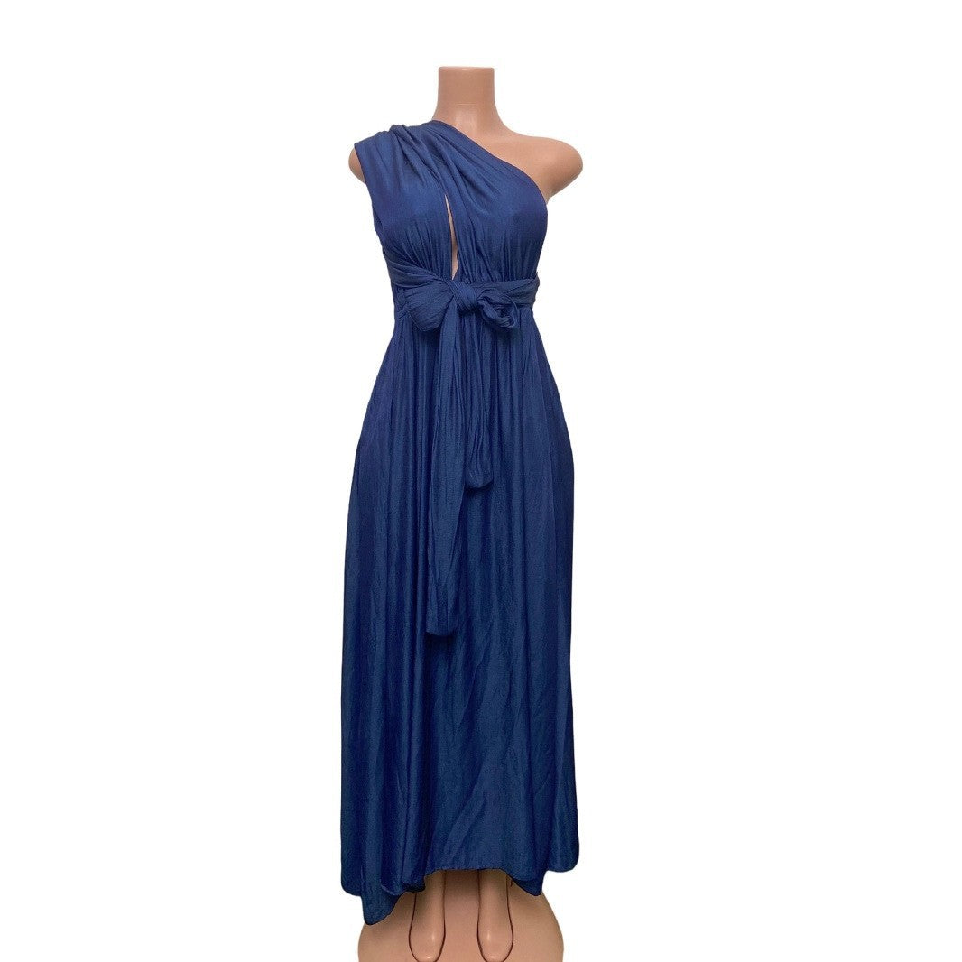 Scarf Styling Open-Waist A-line Dress 6
