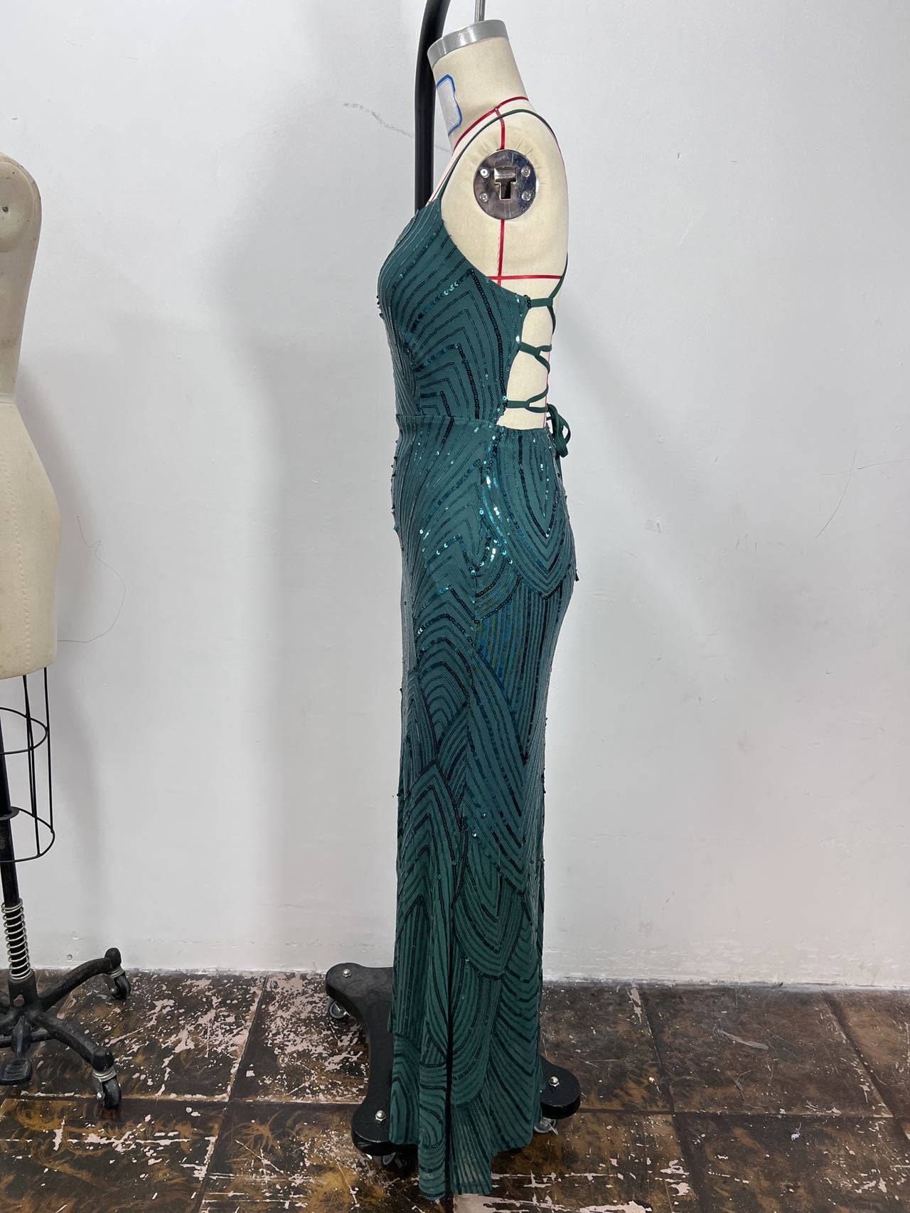 Women party sequin sexy evening dress 11